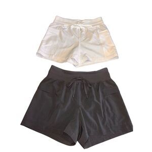 2 Calia journey collection mid rise golf shorts true light fabric black white XS